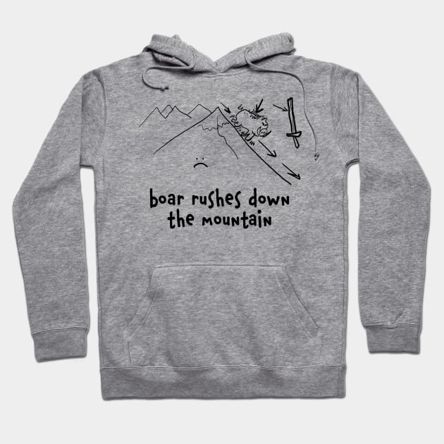 boar rushes down the mountain Hoodie by tWoTcast